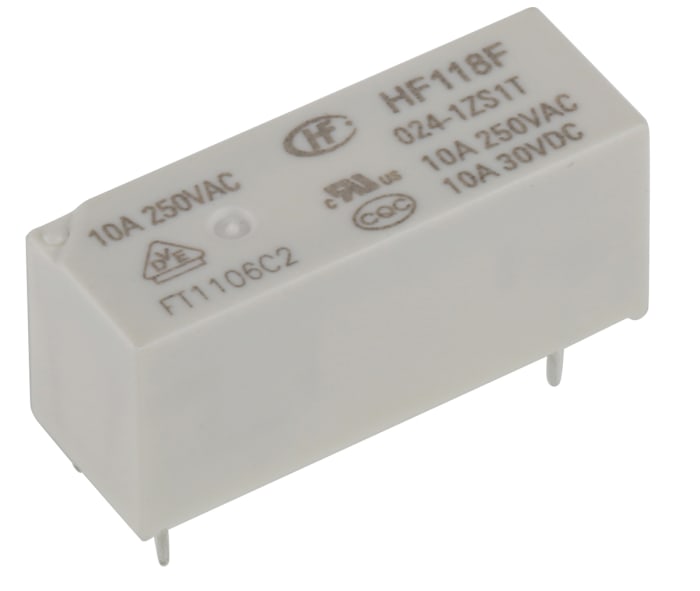 RS PRO PCB Mount Power Relay, 24V dc Coil, 10A Switching Current, SPDT