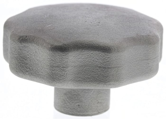 RS PRO Silver Multiple Lobes Clamping Knob, M8, Threaded Hole