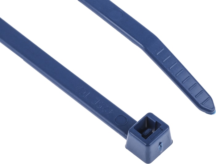 Serre-câble HellermannTyton MCT50R, 203.2mm x 4.6 mm, Bleu, en Polyamide 6.6 (PA66), x 100