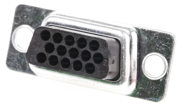 Connecteur Sub-D Femelle RS PRO 15 voies Montage sur câble Droit