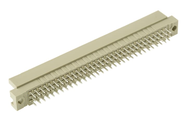 Connecteur DIN 41612 HARTING, 96 contacts Mâle, Droit sur 3 rangs, entraxe 2.54mm