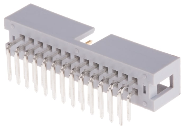 Conector macho para PCB Ángulo de 90° Panduit serie 057 de 26 vías, 2 filas, paso 2.54mm, para soldar, Orificio Pasante