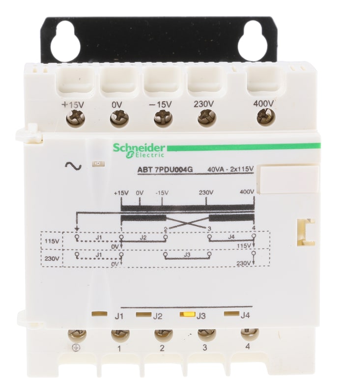 Schneider Electric 40VA 2 Output Chassis Mounting Transformer, 115 → 230V ac