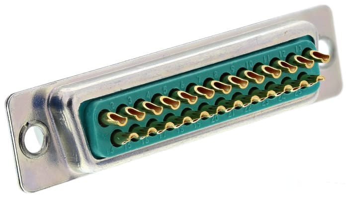 RS PRO 25 Way Panel Mount D-sub Connector Socket, 2.77mm Pitch