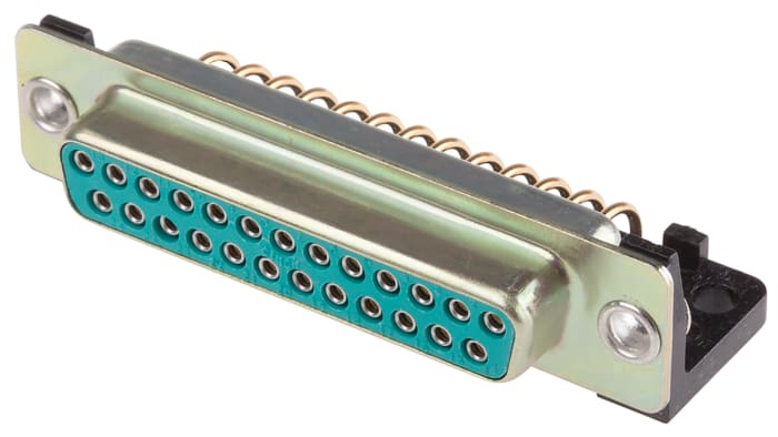 Connecteur Sub-D Femelle RS PRO 25 voies Traversant Angle droit