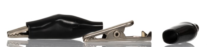 RS PRO Crocodile Clip, Nickel-Plated Steel Contact, 5A, Black