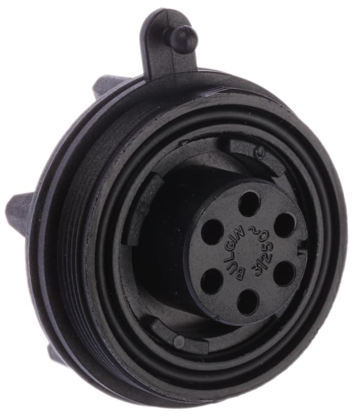 Bulgin Circular Connector, 6 Contacts, Panel Mount, Socket, Female, IP68, Standard Buccaneer Series
