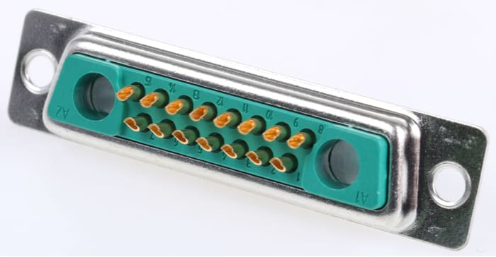FCT from Molex FM 17 Way Straight Panel Mount D-Sub Connector Female