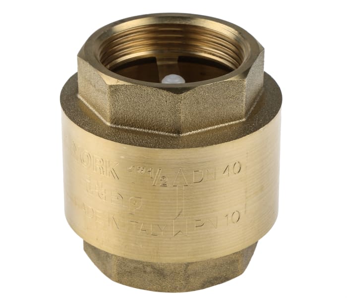 RS PRO, RS PRO Brass Single Check Valve, BSPP 3/8in, 12 bar, 486-170