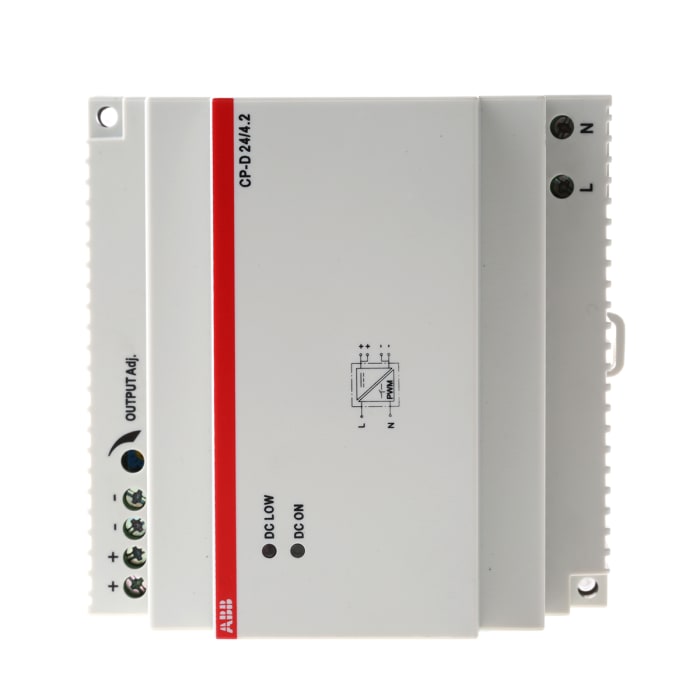 ABB CP-D Switched Mode DIN Rail Power Supply, 90 → 264 V ac / 120 → 370V dc ac, dc Input, 24V dc dc