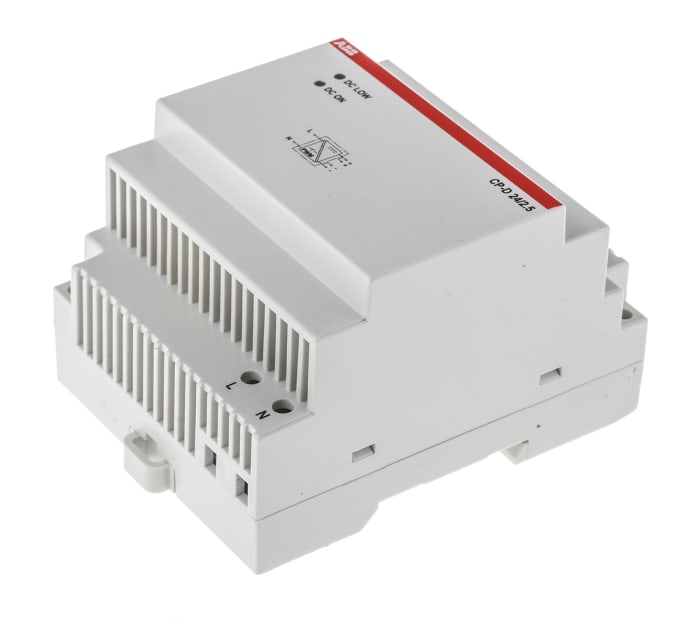 ABB CP-D Switched Mode DIN Rail Power Supply, 90 → 264 V ac / 120 → 370V dc ac, dc Input, 24V dc dc
