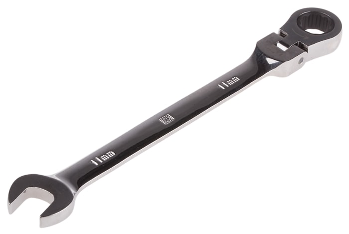 Clé mixte à cliquet RS PRO 11mm en Acier chrome vanadium