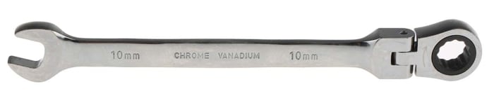 Clé mixte à cliquet RS PRO 10mm en Acier chrome vanadium