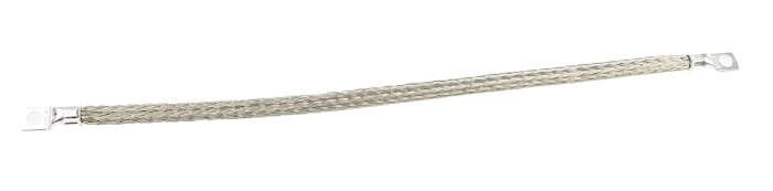 RS PRO Braided Wire, M8 Stud Size, 2 x 24 x 16 x 0.2 mm, 0.4m BS EN 13602:2002, BS4109