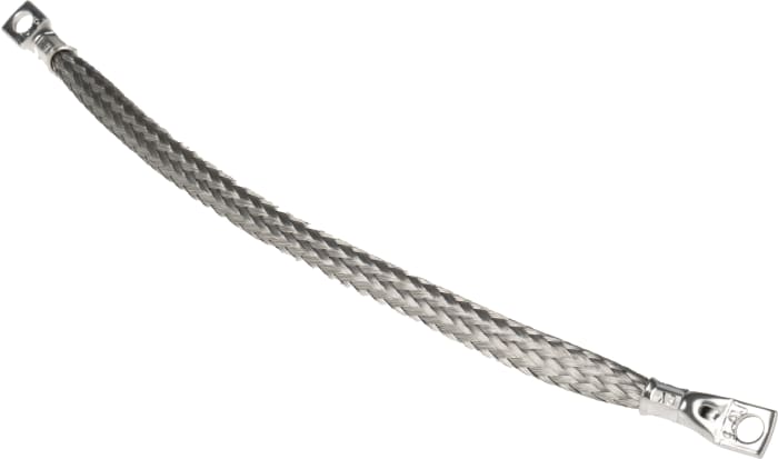 RS PRO Braided Wire, M6Stud Size, 24 x 20 x 0.2 mm, 0.25m, BS EN 13602:2002, BS4109