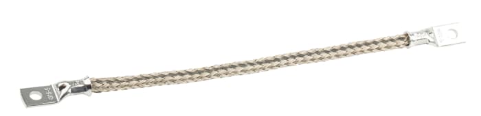 RS PRO Braided Wire, M5Stud Size, 16 x 20 x 0.2 mm, 0.2m, BS EN 13602:2002, BS4109