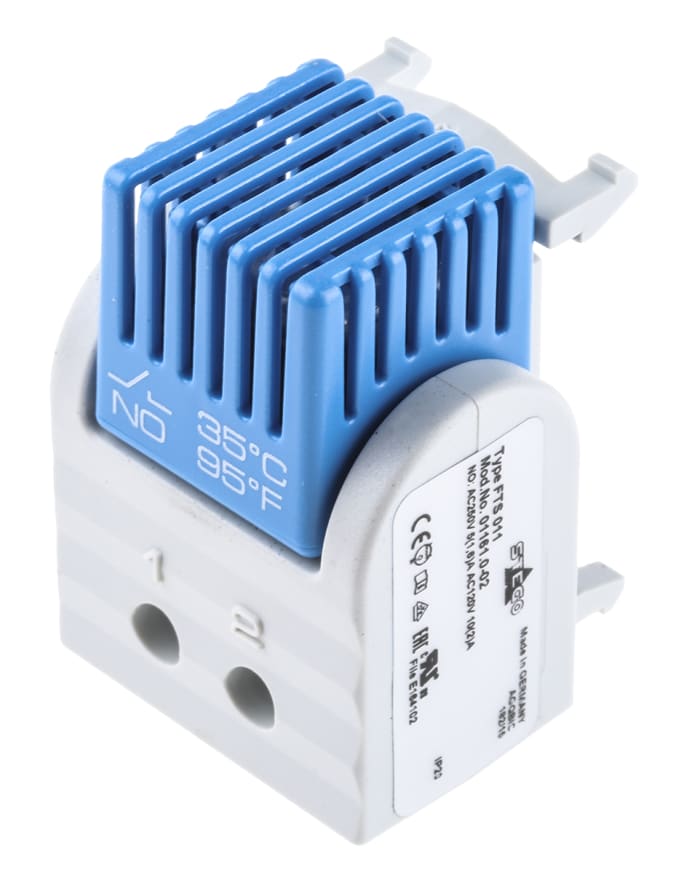 STEGO NO Enclosure Thermostat, 120 V ac, 250 V ac