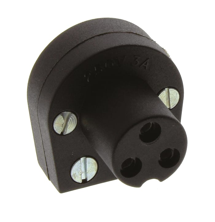 Bulgin Miniature Power Connector Panel Mount, Solder Termination, 3A, 250 V ac
