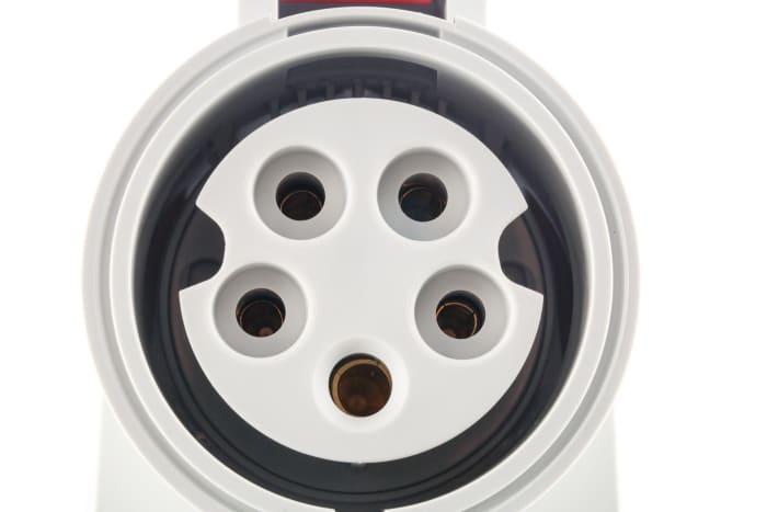 Mennekes Endüstriyel Fiş / Priz, Priz, 3P+N+E, 415 V, 32A, Duvara Monte, Kırmızı, IP44