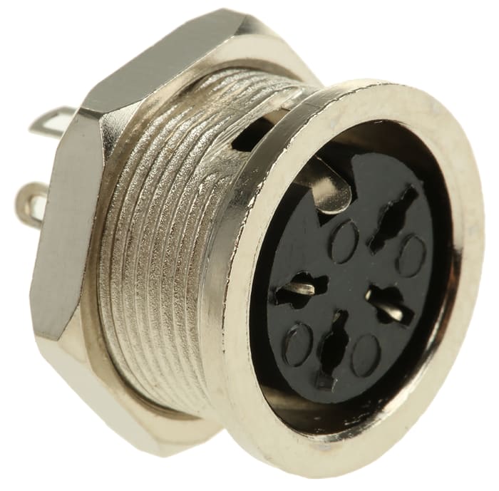 RS PRO 4 Pole Din Socket, 4A, 100 V ac, Female, Panel Mount