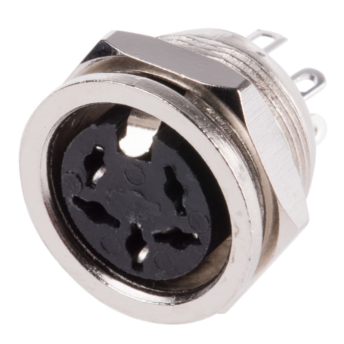 RS PRO 5 Pole Din Socket, 4A, 100 V ac, Female, Panel Mount