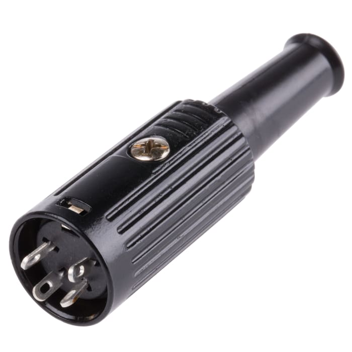 RS PRO 4 Pole Din Socket, 1A, 100 V ac, Push Lock, Female, Cable Mount