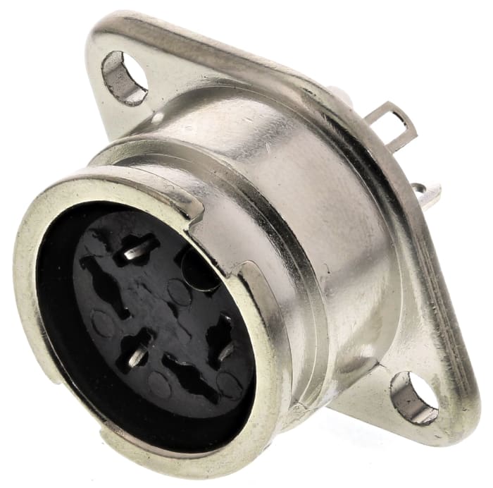RS PRO 5 Pole Din Socket, 1A, 100 V ac, Bayonet, Female, Chassis Mount