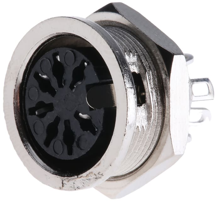 RS PRO 7 Pole Din Socket, 4A, 100 V ac, Female, Panel Mount