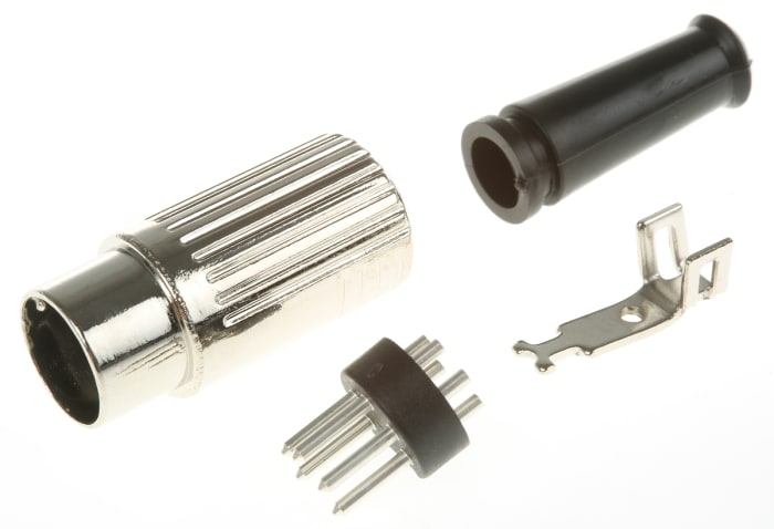 RS PRO 5 Pole Din Plug, 1A, 100 V ac, Male, Cable Mount