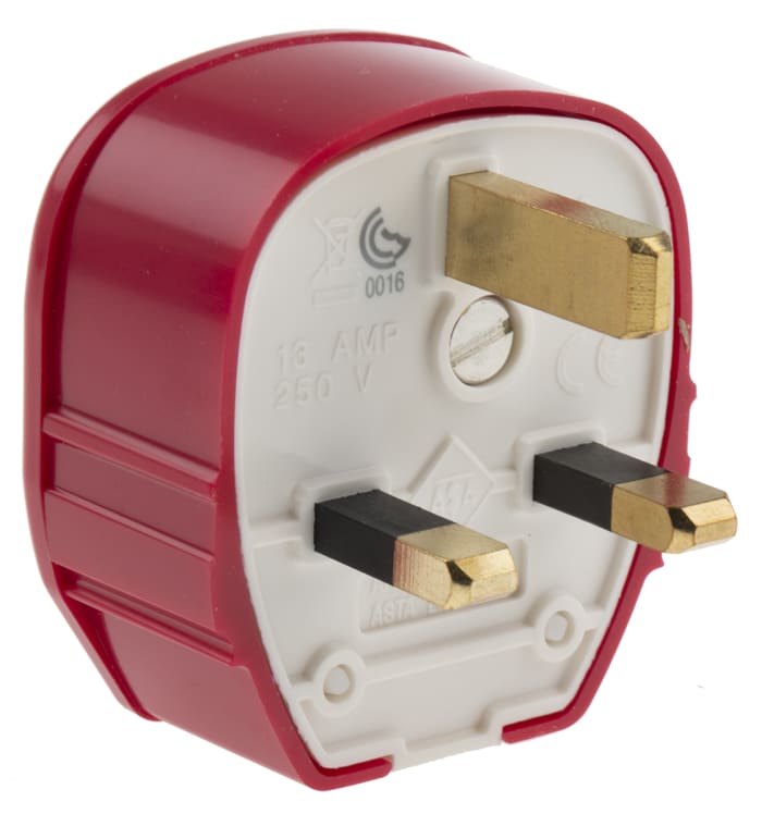 MK Electric UK Mains Plug, 13A, Cable Mount