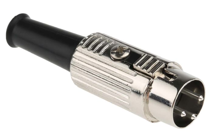 Conector macho DIN Recta RS PRO serie YE-118XM Standard, 100 V ac 4A Bloqueo por Presión Macho Cable