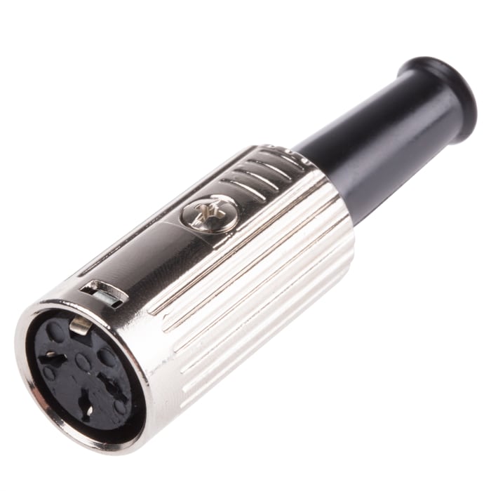 RS PRO 3 Pole Straight Standard DIN Socket, 4A, 100V ac, Push Lock, Cable Female