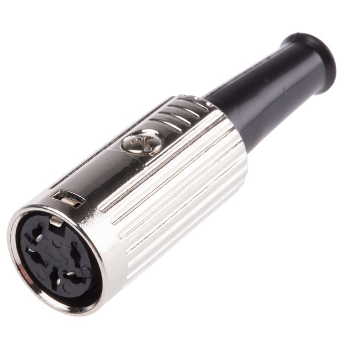 RS PRO 5 Pole Din Socket, 1A, 100 V ac, Push Lock, Female, Cable Mount