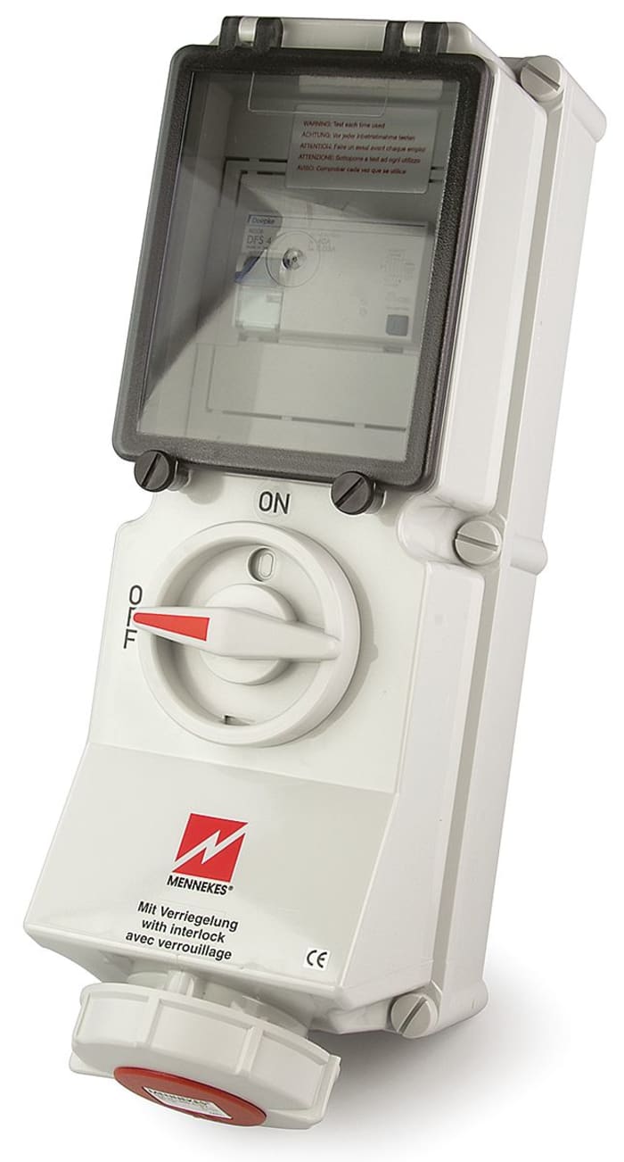 MENNEKES Red Industrial Power, Rated At 32A, 400 V