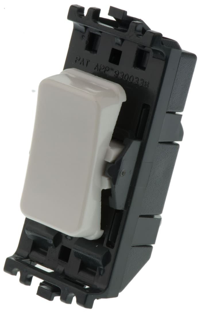 Module d'insertion d'interrupteur MK Electric série Grid Plus Noir, 1 pôle(s) , 20A