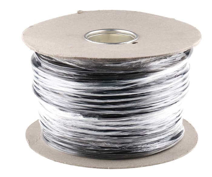 Cable de alimentación 3182Y H05VV-F RS PRO de 2 núcleos, 1.5 mm², Ø ext. 8.6mm, long. 100m, 500 V / 15 A, funda de PVC,