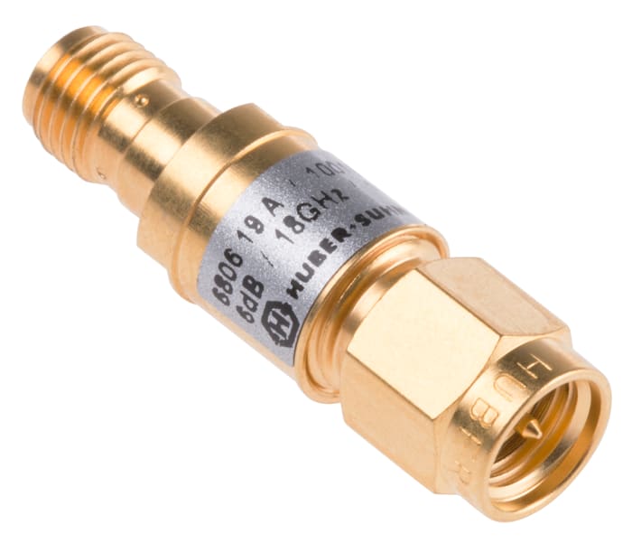 Atténuateur RF Huber+Suhner, 6dB, Fiche SMA mâle vers femelle, 50Ω