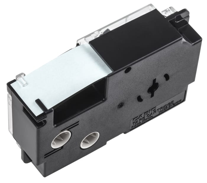 Casio Black on White Label Printer Tape, 18 mm Width, 8 m Length for  KL-100, KL-2000, KL-60, KL-70, KL-7000, KL-7200,