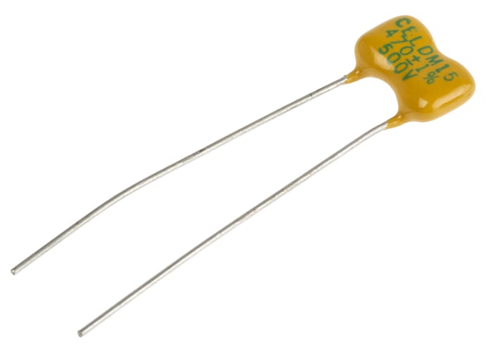 RS PRO 470pF Mica Capacitor 500V dc ±1% Tolerance Radial