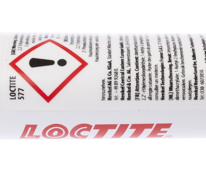 LOCTITE® 577 Loctite, Loctite 577 Thread lock Paste for Thread Sealing 250  ml Tube, 496-079