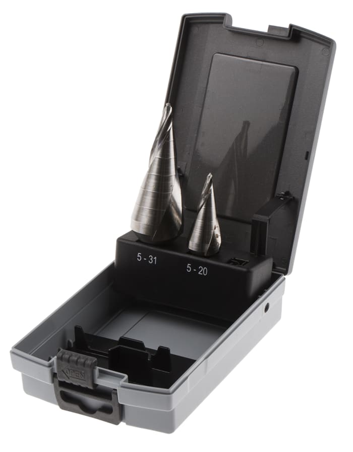 Paso RS PRO, Acero de Alta Velocidad Metálico, de 2 piezas de 5 mm → 31 mm