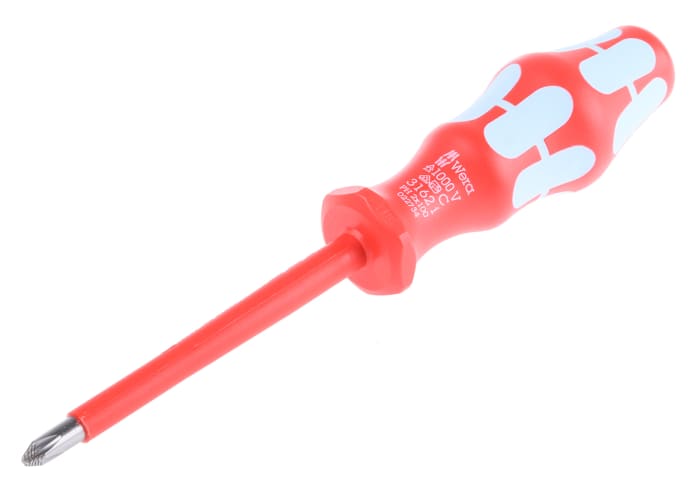 022734 Wera Wera Phillips Insulated Screwdriver PH2 Tip 100 mm