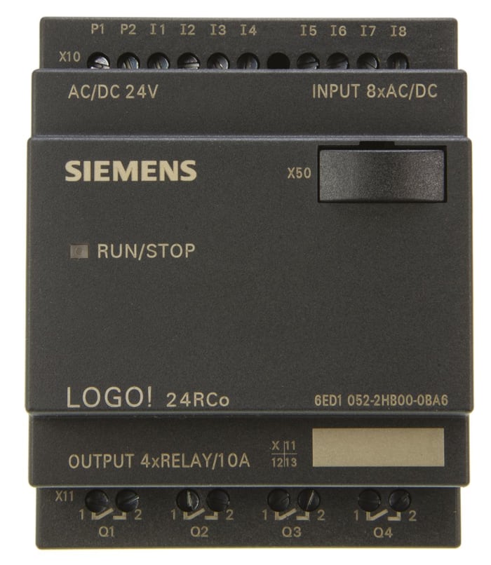 Siemens LOGO! Series Logic Module for Use with LOGO! 6, 24 V ac/dc Supply, Relay Output, 8-Input, Digital Input