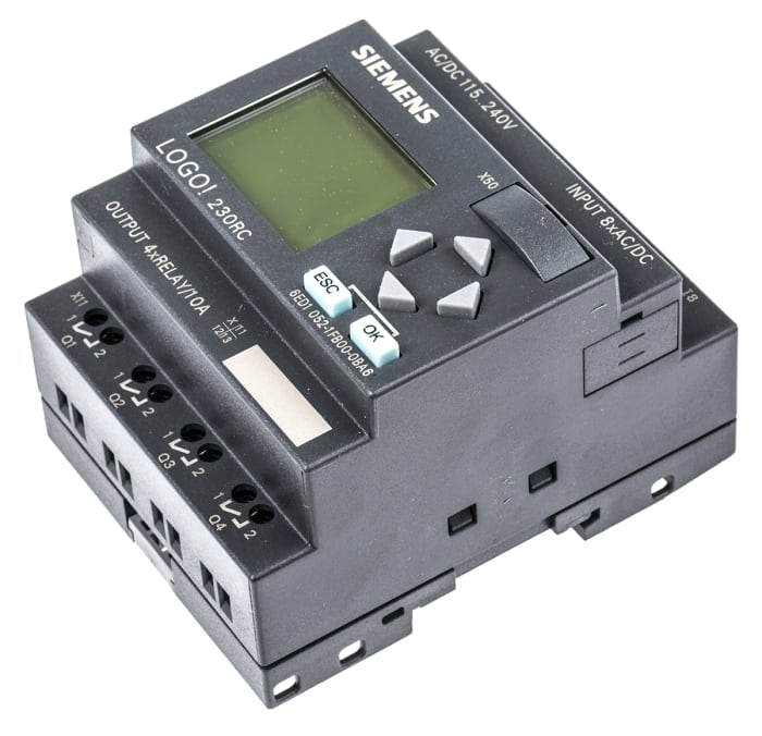 Siemens LOGO! 6 Logic Module, 115 V ac/dc, 230 V ac/dc Relay, 8 x Input, 4 x Output With Display