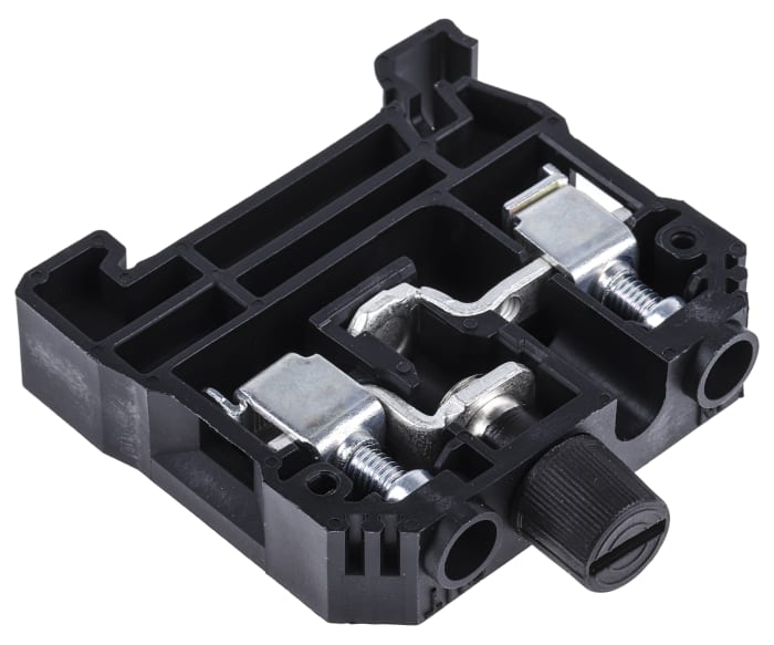 RS PRO Black, 0.5 → 10mm², Screw Termination, Fused