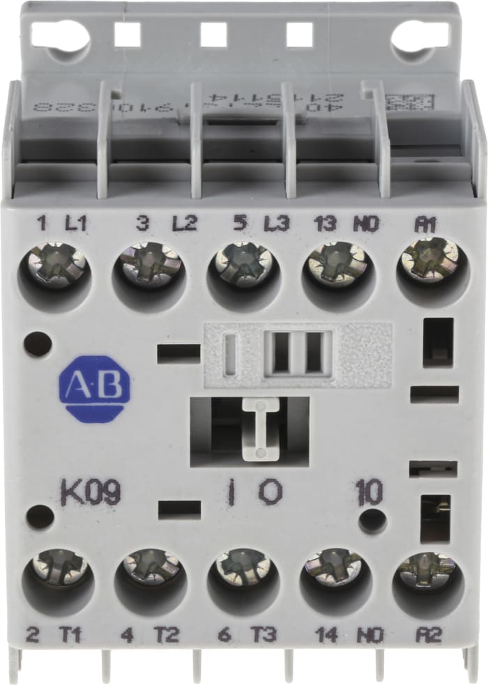 Allen Bradley 100 Series 100K Contactor, 24 V dc Coil, 3-Pole, 9 A, 4 kW, 3NO, 690 V ac
