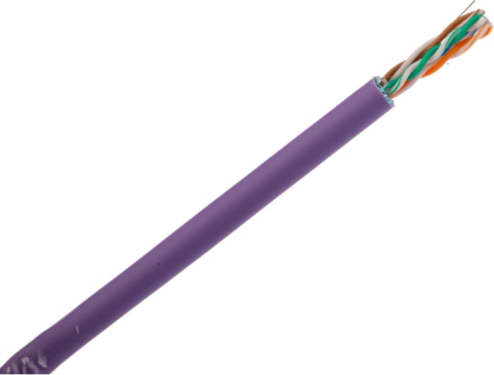 Molex Premise NetworksPowerCat C5E, 305m Cat5e, Purple, F/UTP Shielded, Unterminated LSZH Sheath