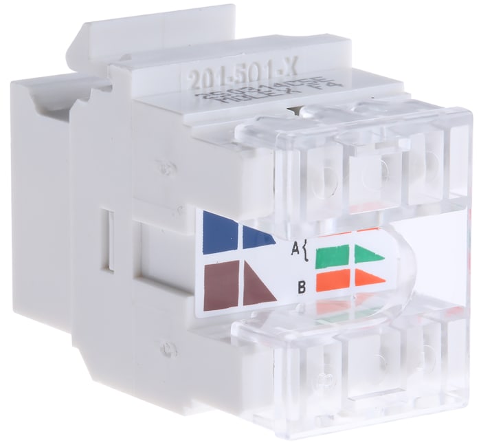 Molex Premise Networks Cat5e RJ45 8 Port Jack, UTP Shielding