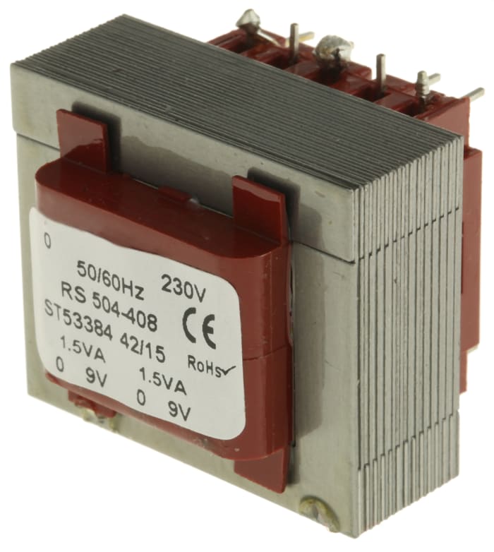 RS PRO 9V ac 2 Output Through Hole PCB Transformer, 3VA