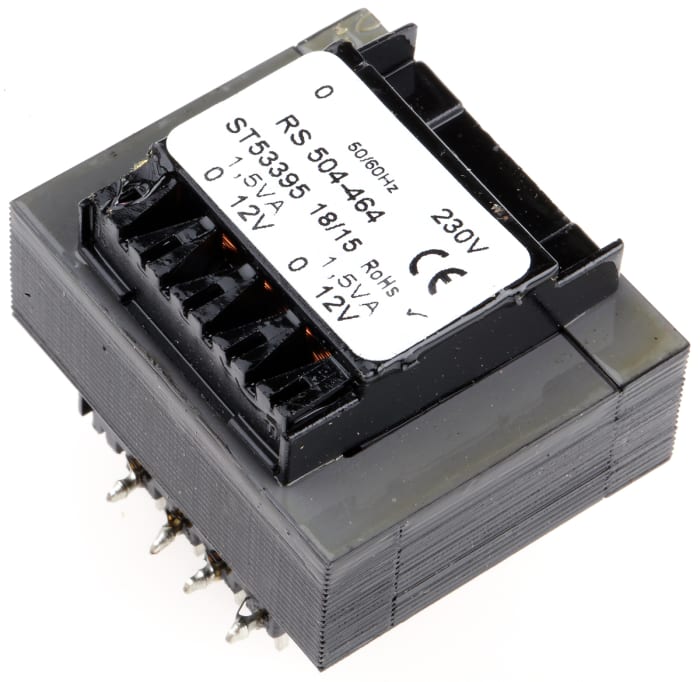 RS PRO 12V ac 2 Output Through Hole PCB Transformer, 3VA
